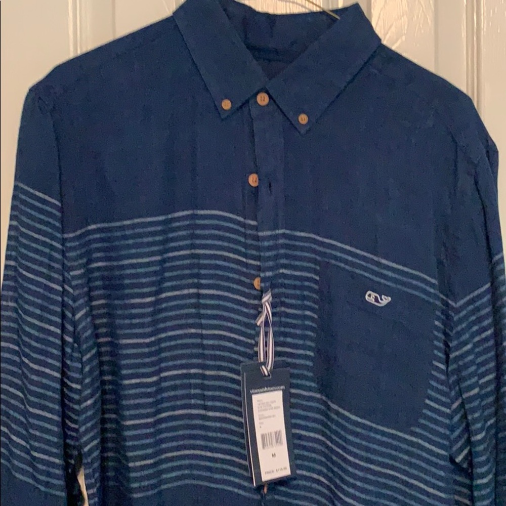 Vineyard vines linen button